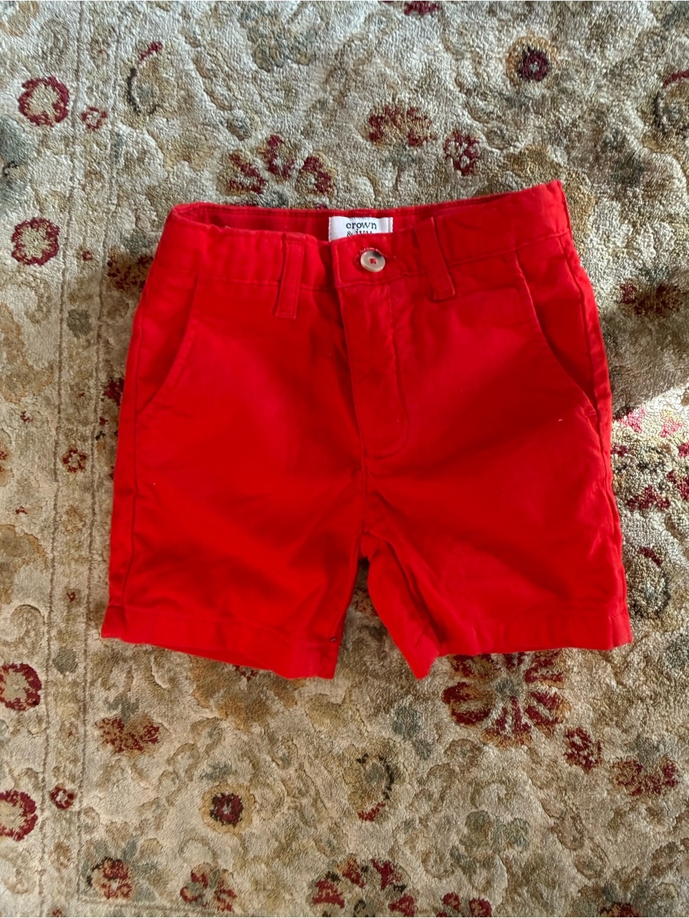 crown & ivy Bright Red Kids' Cotton Shorts